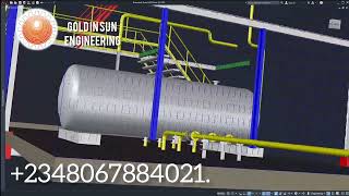Gold in sun 3D Modelling of a Nitrogen and Butane Process plant.