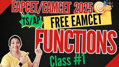Functions EAPCET Tricks&Shortcuts | AP&TS EAPCET 2025 | EAMCET 2025 Functions | Free EAPCET/EAMCET |