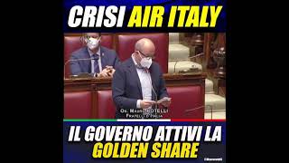 Question time Rotelli-Rizzetto: Crisi Air Italy, il Governo attivi la Golden Share