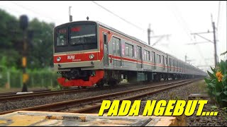 BANYAK YANG NGEBUT! Aktivitas Kereta KRL Commuter Line di sisi timur Stasiun Sudimara