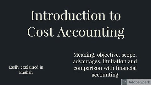 #costaccounting introduction to cost accounting in English |UGC| BBA |B.com| MBA | M. Com