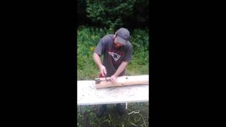 Stripping A Cedar Log For Silky Smooth Natural Finish