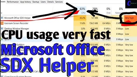 100 % Fix Microsoft Office SDX Helper problem processor usage very fast.