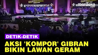 Detik Detik Gibran Kembali Provokasi Kompori Penonton Bikin Lawan Panas di Debat Cawapres