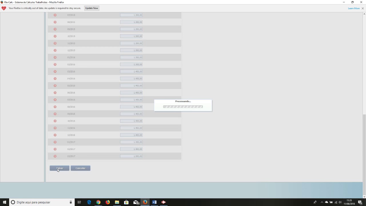 PJe-Calc - calculo de equiparação salarial