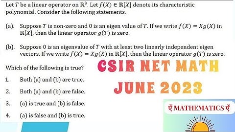 Linear Algebra ID-704028 | CSIR NET 2023 June
