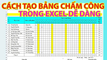 Cách Tạo Bảng Chấm Công Trong Excel Dễ Dàng