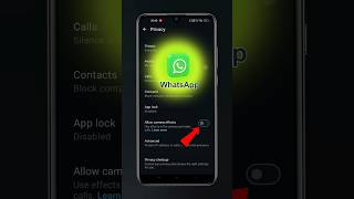 WhatsApp video call camera effect kaise off karen | How to disable WhatsApp camera effect #shorts