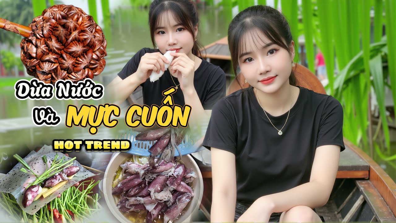 Dành Cả Ngày Hái Dừa Nước – Cuối Cùng Kiều Thơ Phải Dỗ Bụng Bằng Món Mực Cuốn Hot Trend!