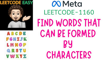 Find Words That Can Be Formed by Characters | META | Leetcode 1160