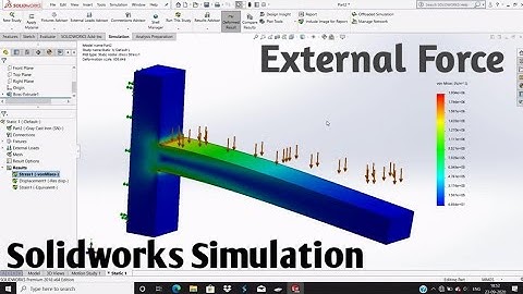 Solidworks Simulation | Simulation of External Force | Animation | Solidworks