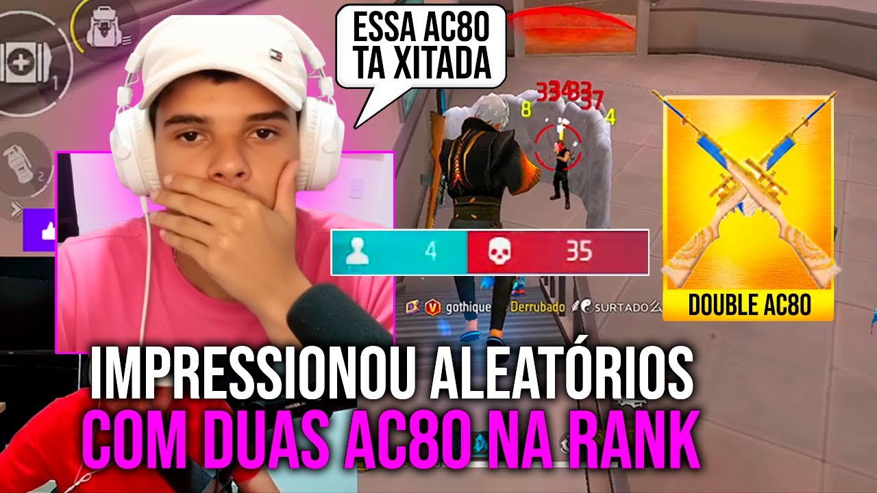 MARECHAL CAIU COM ESSES ALEATORIOS E IMPRESSIONOU ELES JOGANDO COM DUAS AC80... - FREE FIRE