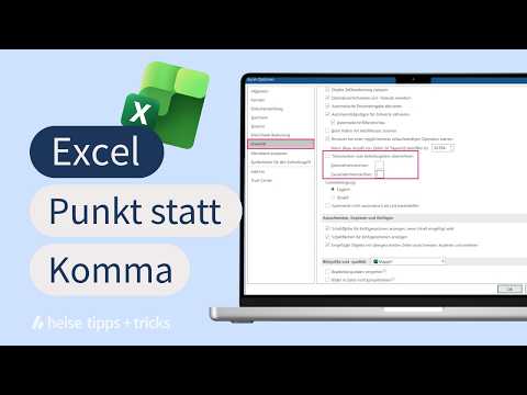Excel: period instead of comma – this is how it works