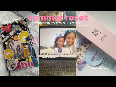 PRODUCTIVE SUMMER RESET: creating content, new skincare, makeup, closet clean out + mini grwm