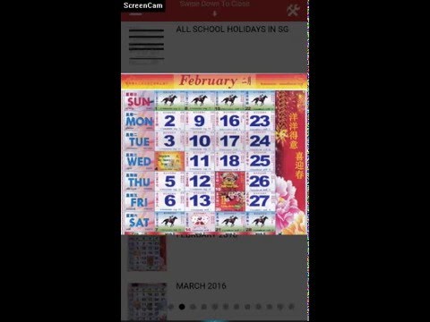 Singapore Calendar Lunare a cavallo