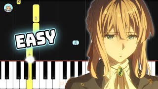 Violet Evergarden OP  'Sincerely'  EASY Piano Tutorial & Sheet Music