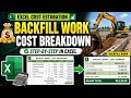 How to prepare cost breakdown (for backfill work)