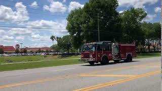 Orange City Fire Department Engine 68 (Spare) Responding Emergency
