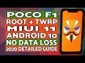 Poco F1 | Root & TWRP MIUI 11 Android 10 | Detailed 2020 Tutorial | NO Data Loss