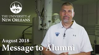 Message to Alumni | August 2018