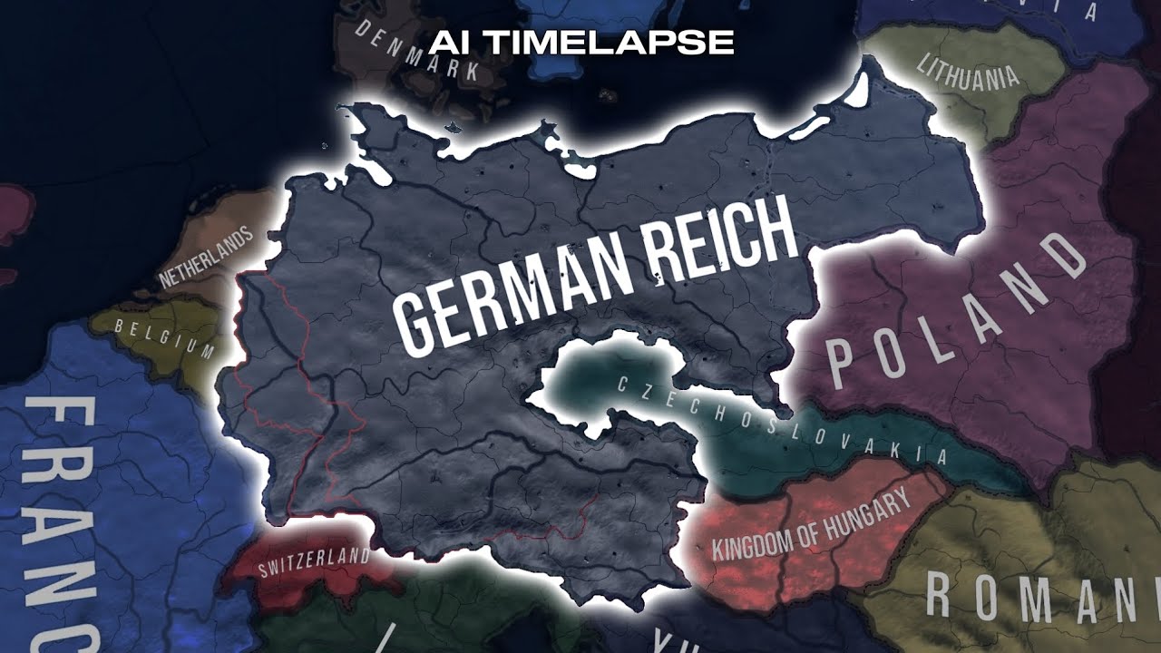 What If GERMANY Had Its 1942 BORDERS In 1936? [HOI4 AI Timelapse]