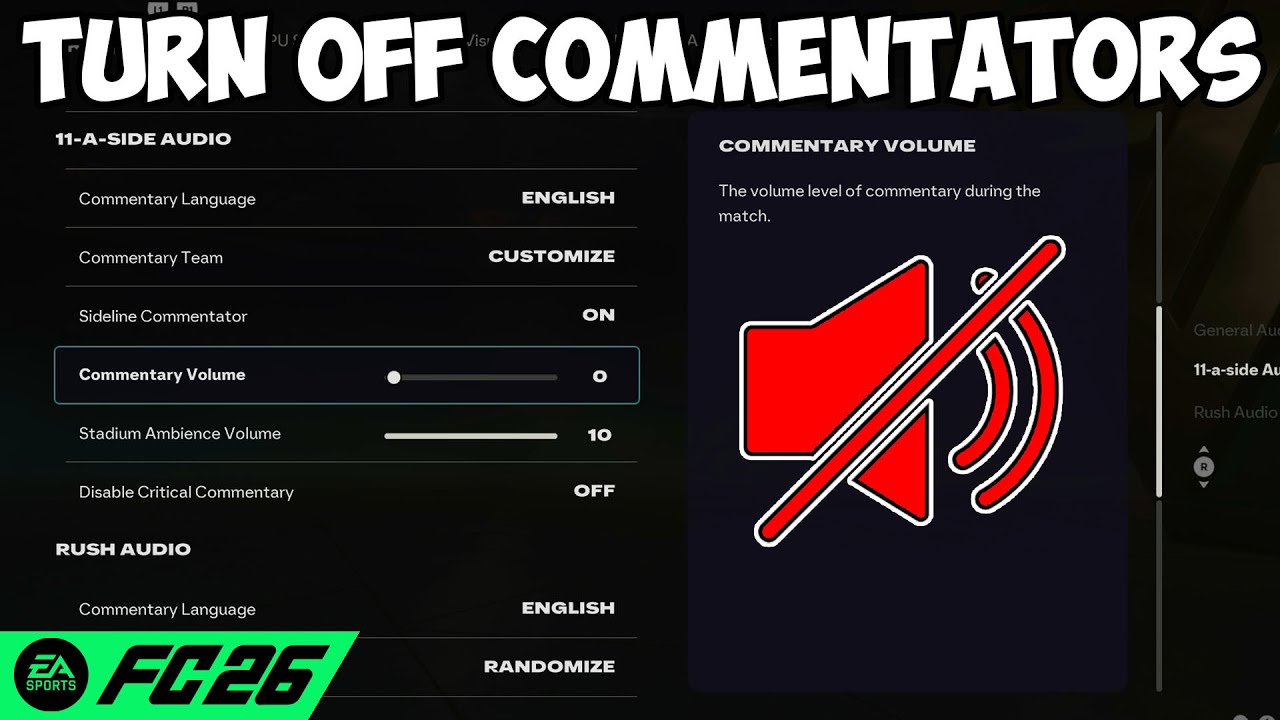 Как отключить комментарии в FC 26