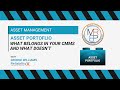 Asset Portfolio: What Belongs in your CMMS and What Doesn't