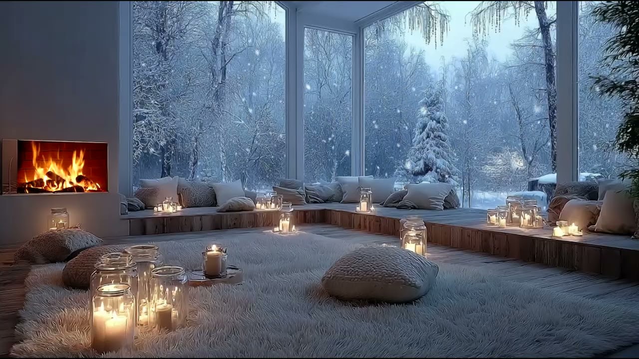 Gentle Piano & Fireplace Sounds 🔥🎹 | Warm Atmosphere, Calm Energy, Deep Rest