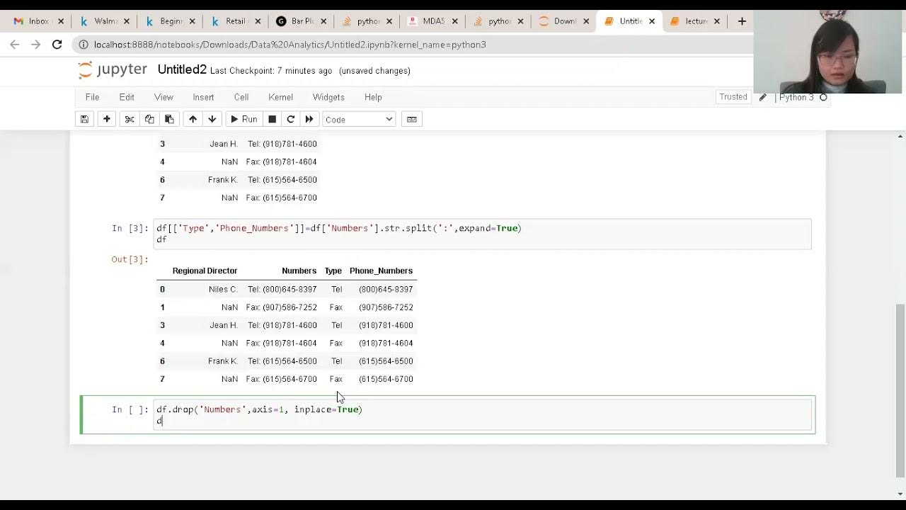 Python for beginners, data pre-processing, ffill, dropna, pivot, string ...