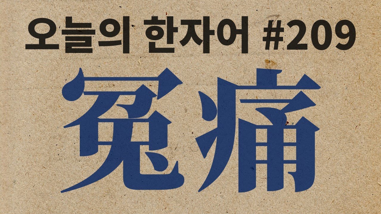 冤痛 寃痛 : 오늘의 한자어 #209