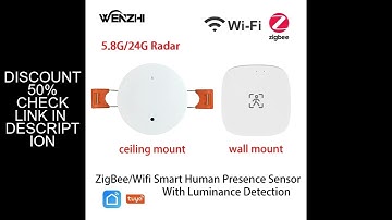 ZigBee Wifi MmWave Human Presence Motion Sensor With Luminance/Distance Detection 5/110/220V Tuya Sm