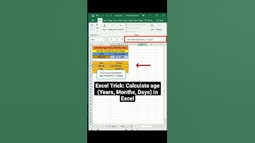 Excel Trick: Calculate age (Years, Months, Days) in Excel