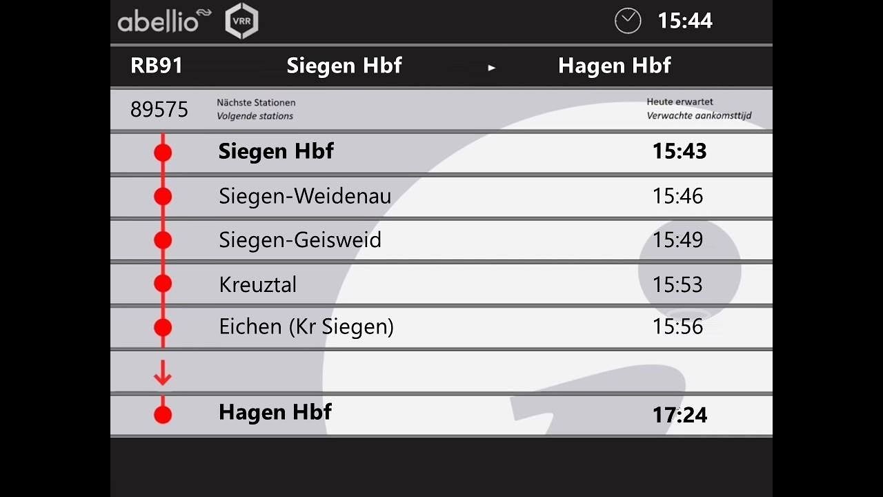 [ABR] Ansagen RB91 Siegen - Hagen