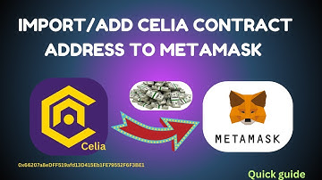 ADD/ import CELIA TO METAMASK || Celia contract address to wallet | Celia listing...