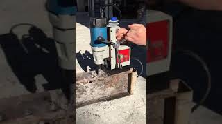 Dongcheng Djc 30 , drilling 22 mm hole in 8mm thicknes like cutting in the butter Magnetic drill ! Dongcheng Djc 30 , drilling 22 mm hole in 8mm thicknes like cutting in the butter Magnetic drill !