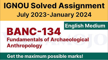 IGNOU BANC 134 Solved Assignment 2023-24 PDF Download | English Medium | Vidyamojo