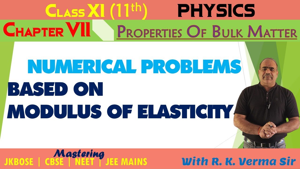 Numerical Problems on Young’s Modulus & Bulk Modulus | Elasticity Class ...
