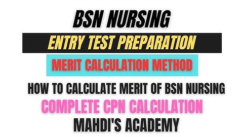 How_to_calculate_merit_of_bsn nursing NTS_Bsn nursing