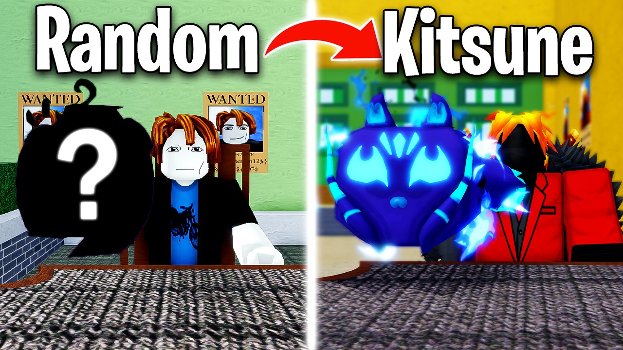 Trading To Kitsune With 10 Random Fruits (Blox Fruits)