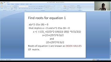 The sum of the Eigen values of a square matrix equal to its trace