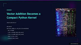CUDA Python 1.0: GPU Kernels Without C++
