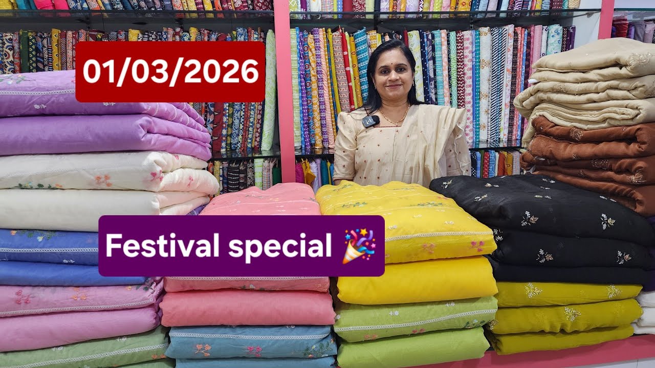 Chiffon embroidery &beadwork🌹Mul chanderi embroidery 🌹Denim 🌹Jaipur cotton 🌹