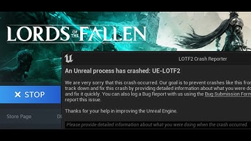 Fix Lords of the Fallen Error An Unreal Process Has Crashed UE-LOTF2