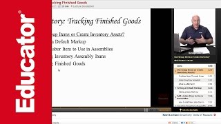 "Inventory: Tracking Finished Goods" | QuickBooks with Educator.com screenshot 5