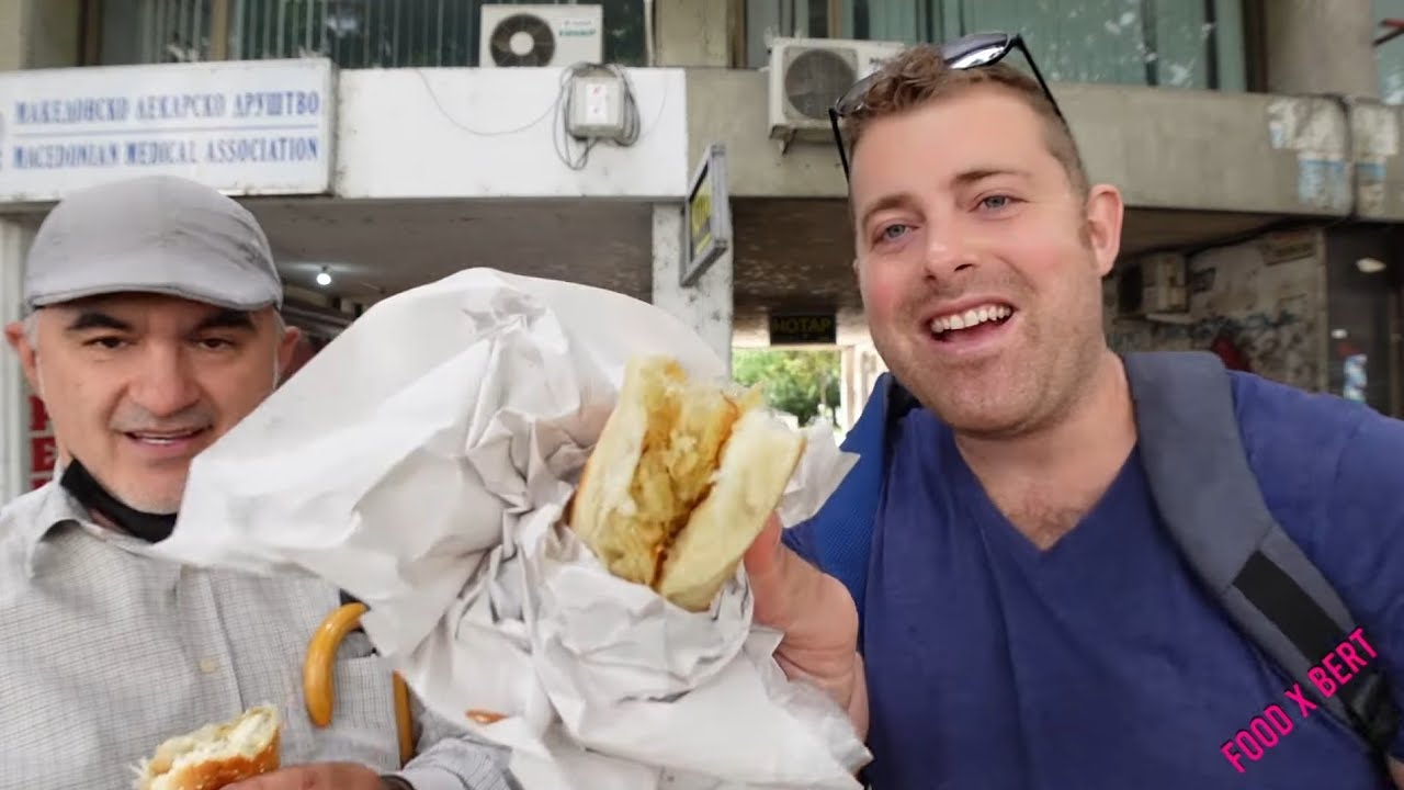 Most beloved breakfast in Skopje 🇲🇰 (Simit-pogacha)