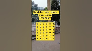 Observation Visual Test: 5 Seconds For You To Spot:90738. Try Your Skills!  #search #puzzle #shorts