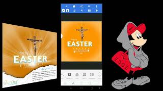 How to design a poster with pixellab and saving in 4k Easter Sunday Facebook poster