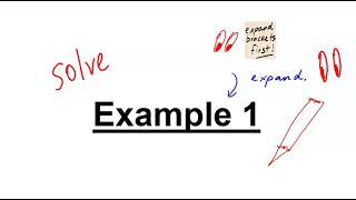 Example 1: Solve equations with brackets