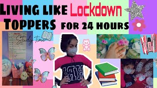 Living Like Lockdown Toppers For 24 HOURS 🌼🌼|challenge video|challenge accepted| Toppers life style
