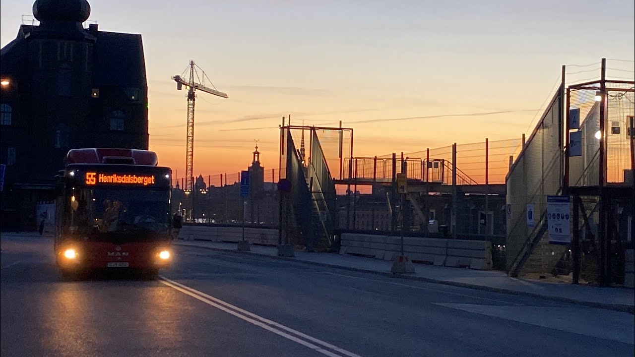 Buses in Late Night Stockholm!